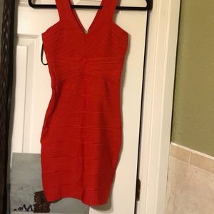 Bebe red bandage dress